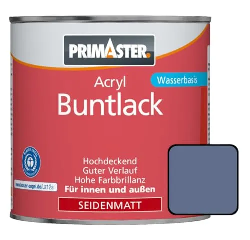Primaster Acryl Buntlack 375ml Taubenblau Seidenmatt Wetterbeständig Holz&Metall