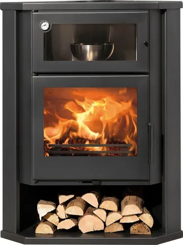 Panadero Kaminofen COIMBRA mit Backfach, 7,00 kW - Kaminöfen, effizienter 7 kW Ofen mit integriertem Backfach für gemütliche Wärme und leckeres Brot.