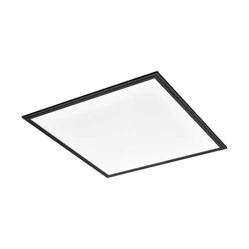 SALOBRENA 1 Wand- / Deckenleuchte - Quadratische LED-Lampe in Schwarz - Deckenleuchte in modernem Design mit 33W LED-Technologie für helle Ausleuchtung. Ideal für Küche, Flur oder Büro. Energieeffizient und mit optischem Schwebeeffekt.