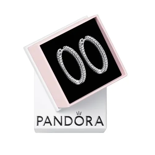 PANDORA Timeless Einreihige Pavé Ohrringe aus Sterling Silber - Ohrringe für Damen, funkelndes Pavé-Design mit 198 Zirkonia-Steinen, ideal für jeden Anlass und perfektes Styling-Upgrade.
