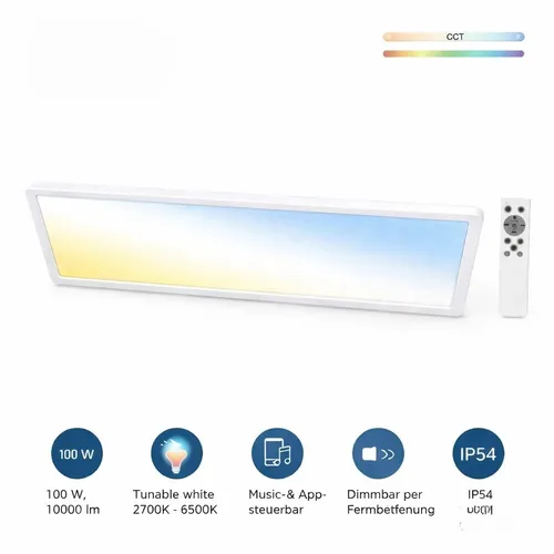 BRILONER LED Deckenlampe mit Fernbedienung - RGB Licht und dimmbar - Moderne LED Deckenlampe für Wohnzimmer, Küche und Büro mit Farbwechsel und Dimmfunktion. 4.300 Lumen und bis zu 20.000 h Lebensdauer, inklusive Fernbedienung für bequeme Steuerung.