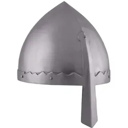 Battle-Merchant Normannischer Nasalhelm mit Lederinlay in silber von Battle-Merchant