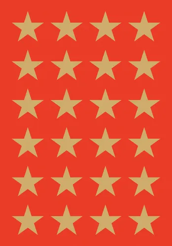 HERMA 3413 Aufkleber Sterne Gold klein - 72 Stück, 15 mm, kreative Weihnachtssticker für Geschenke und DIY Deko