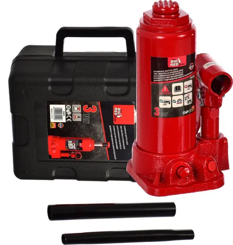 3 Tonnen Hydraulischer Wagenheber Stempelheber mit Koffer - Wagenheber für bis zu 3 Tonnen, kompakt und leicht transportierbar, ideal für Reifenwechsel und Profi-Anwendungen.