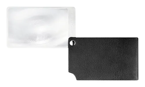 Eschenbach Scheckkartenlupe schwarz visoPOCKET 2,5x Leder - 172156