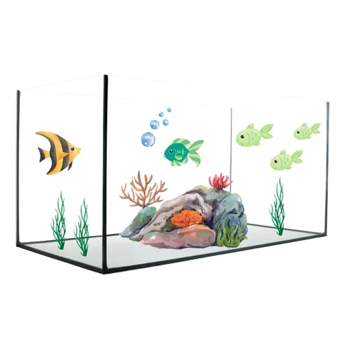 Rechteckiges Aquarium Becken 60x30x30 in schwarz von GarPet