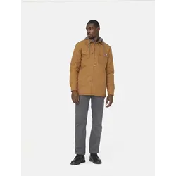 Dickies Herren Hemdjacke mit Fleecekapuze, BROWN DUCK, L - Outdoor Fleecejacke für Herren, wasserabweisend mit Hydroshield Reißverschluss, ideal für kalte Tage und entspannte Freizeitaktivitäten.