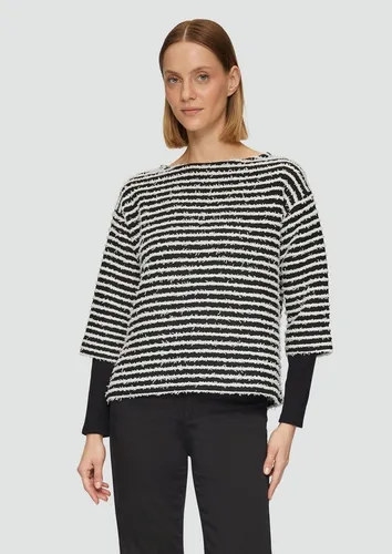 s.Oliver Sweatshirt Sweatshirt Sweatshirt mit Strukturstreifen