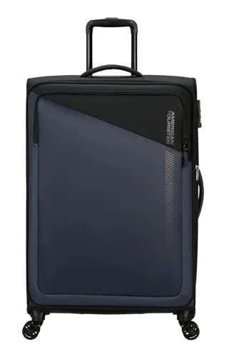 American Tourister DARING DASH SPINNER L Koffer - Robuster Hartschalen-Reisekoffer in Schwarz/Grau, ideal für lange Reisen mit viel Platz und leichtgängigen 360°-Rollen.