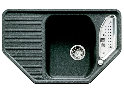 Teka Texina 45 E-TG 1½B 1D AUTO Carbon Granitspüle - Sanitäranlagen & Zubehör - Hochwertige Tegranite+ Einbauspüle in elegantem Carbon Schwarz, ideal für moderne Küchen und mit praktischer Excenterbetätigung.