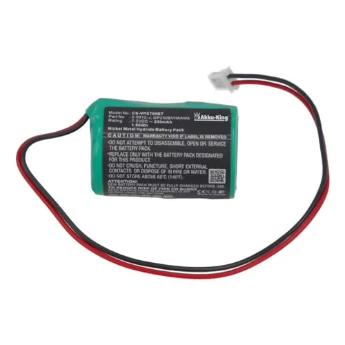 Akku kompatibel mit Visonic 0-9912-J, GP250BVH6AMX - NI-MH 230mAh - für PowerMax MCS-700, PowerMax Bell Box
