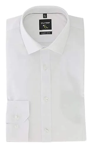 OLYMP Businesshemd No. Six super slim weiß 42 - Business- & Abendmode für Herren, super slim Passform für einen modernen Look, aus hochwertiger Baumwolle für hohen Tragekomfort und einfache Pflege.