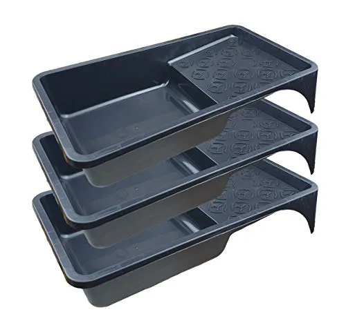 varivendo Kunststoff-Farbwanne, handliche Lackierschale, Lackwanne 160 x 310 mm (3 Stück)