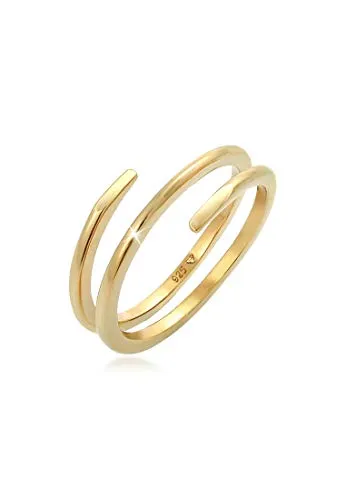 Elli Damen Ring Wickel Twist in 925 Sterling Silber - Ringe für Damen, hochwertiger 925er Sterling Silberring, handgefertigt mit zeitlosem Design und anlaufgeschützt – ideal als stilvolles Geschenk!