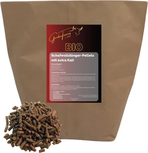 GardenTaurus® Schafwolldünger mit Kali Dünger Pellets 1,25 kg Langzeitdünger