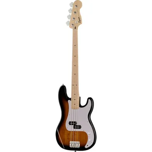 Squier Sonic Precision Bass 2-Color Sunburst - Bassgitarre der Squier Sonic-Serie mit elegantem 2-Color Sunburst-Finish, ideal für Einsteiger und Profis, ausgestattet mit einem kraftvollen Ceramic Split Single-Coil Tonabnehmer.