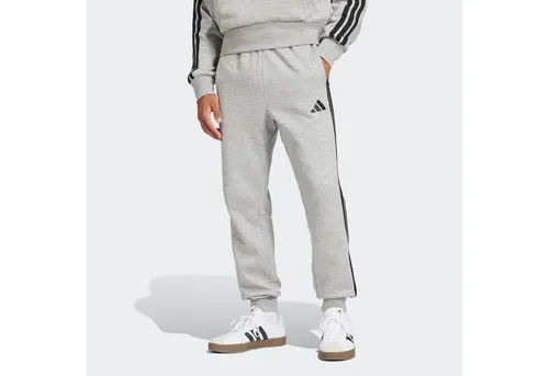 adidas Sportswear Sporthose ESSENTIALS 3-STREIFEN grau XXXL - Bequeme Sporthose aus Baumwoll-Mischung für optimalen Tragekomfort. Mit elastischem Bund und sportlichem Design ideal für Freizeit und Training. Größe XXXL, Farbe Medium Grey Heather/Black.