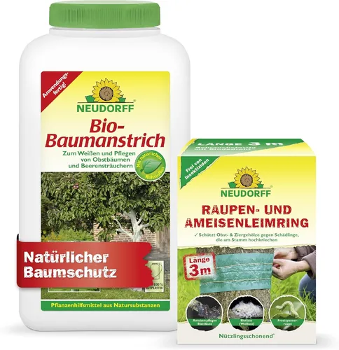 Neudorff Baumschutzset Bio Baumanstrich inkl. Raupenleimring und Ameisenleimring