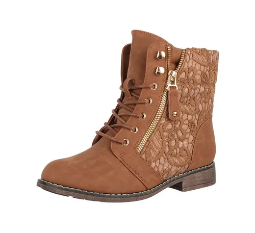 Elara Worker Boots Schnürstiefelette braun 39 EU - Stilvolle Schnürstiefelette in braun, Größe 39 EU. Aus robustem Synthetik, wärmendes Innenmaterial und eleganter Blockabsatz sorgen für Komfort und modischen Look im Alltag.