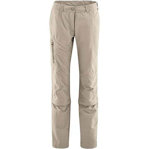 Maier Sports Damen Fulda Zip Off Hose - Beige, Größe S - Wanderhose für Damen, vielseitig tragbar als lange Hose oder Capri, ideal für Outdoor-Aktivitäten mit perfekter Passform.