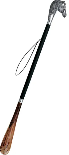 Pedag Design Schuhanzieher mit Pferdemotiv - ca. 70 cm - Schuhlöffel aus robustem Kunststoff, ideal für Pferdefreunde und erleichtert das Anziehen von Schuhen.