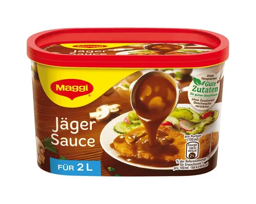 MAGGI Jäger Sauce 200g für Schnitzel und Steaks - Vielseitige Marinade, perfekt zum Verfeinern von Schnitzel und Steaks. Ideal für Grillabende und schnelle Gerichte – einfach und lecker!