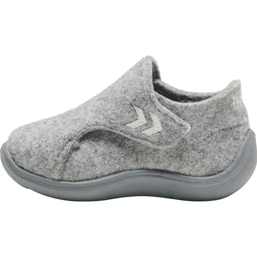 Hummel WOOL SLIPPER INFANT - ALLOY - 28 - Halbschuhe aus italienischer Wolle, rutschfeste Laufsohle für Stabilität bei ersten Schritten und praktischer Klettverschluss für einfaches Anziehen.