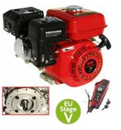 Motor Komplett Launtop Benzin Baum Horizontal Konisch 208 Cc 7 Ps