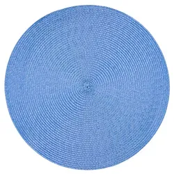 TiborTex Platzset, Blau, Kunststoff, Uni, Rund, Wohntextilien, Tischwäsche, Tischsets