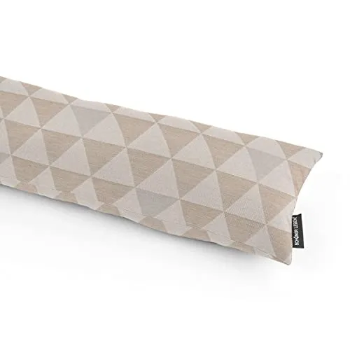 SCHÖNER LEBEN. Zugluftstopper Triangel Retro Scandi Sand Hellbeige, Auswahl:100cm Länge