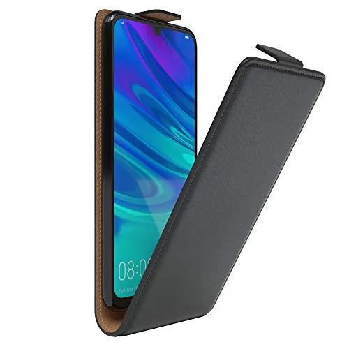 Produktbild EAZY CASE Hülle kompatibel mit Huawei P Smart (2019) Flip Cover zum Aufklappen, Handyhülle aufklappbar, Schutzhülle, Flipcover, Flipcase, Flipstyle Case vertikal klappbar, aus Kunstleder, Schwarz