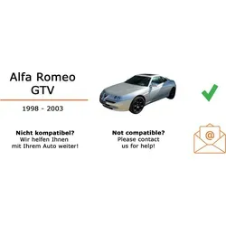 Autoradio Einbaupaket Blaupunkt Milano 200 BT passend für Alfa Romeo GTV | Bluetooth USB
