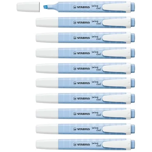 STABILO - Textmarker - swing cool Pastel - 10er Pack - Wolkenblau