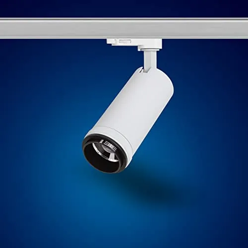 Mextronic 3-Phasen-LED-Panel für Stromschienen LED 3 Phasen Strahl ZOM (W) 15W Neutralweiß für Schienensystem