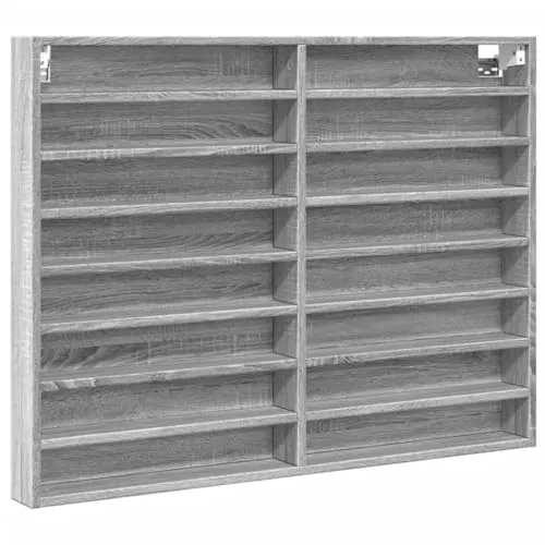 vidaXL Vitrinenschrank Grau Sonoma 100x8,5x75 cm