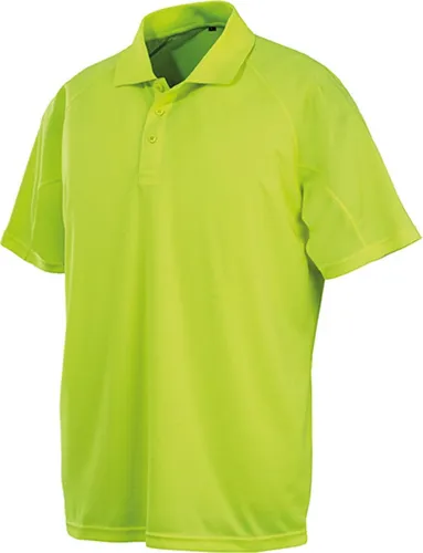 SPIRO S288X | Herren Performance Aircool Polo, Polyester eye-bird-Mesh - Farbe: Fluorescent Yellow - Größe: XXS