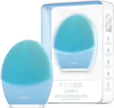 Foreo Luna 3 - Gesichtsreinigungs- und Massagegerät für Mischhaut - Effektive Tiefenreinigung und straffende Massagen für strahlende Haut. 8.000 T-Sonic Pulsationen und Foreo App für personalisierte Routinen.