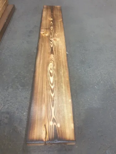 Kistenkolli Altes Land Allzweckkiste grosse Holzplanke geflammt 100cmx14,5cmx2cm Holzbohle Holzbrett Bastel (Spar-Set, 1er Set)