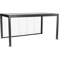 Biohort Glasschiebewand Klarglas 5 m Dunkelgrau-Metallic - Stabile Glasschiebewand aus 10 mm ESG-Glas für windgeschützte Bereiche. Leichtgängige Rollenlagerung ermöglicht müheloses Verschieben. Ideal für eine offene Optik ohne Sichtbehinderung.