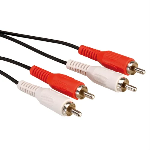 Cinch-Verbindungskabel duplex Stecker/Stecker, 5 m