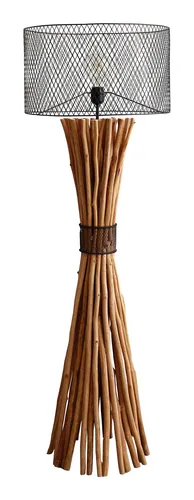 SalesFever Stehlampe Bailee, handgefertigt im Rost-Look - Stehleuchte im einzigartigen Rost-Look, handgefertigt aus Holz und Metall - ein stilvolles Highlight für Ihr Zuhause.