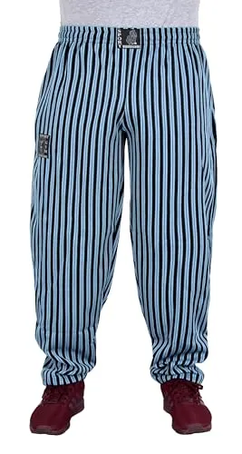 ESRA Herren Bodybuilding Hose – Sporthose mit Streifen - Sport – Jogginghosen für Herren, elastischer Bund und 2 Taschen bieten höchsten Komfort und Bewegungsfreiheit beim Training.