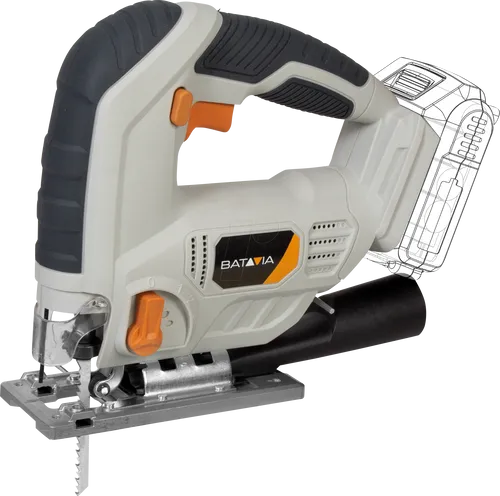 BATAVIA 7062513 Akku-Stichsäge Maxxpack - Sägen: Flexibles 18 V Li-Ion System, werkzeugloser Sägeblattwechsel und Gehrungsschnitte bis 45°, ideal für präzise Kurvenschnitte im Heimwerkerbereich