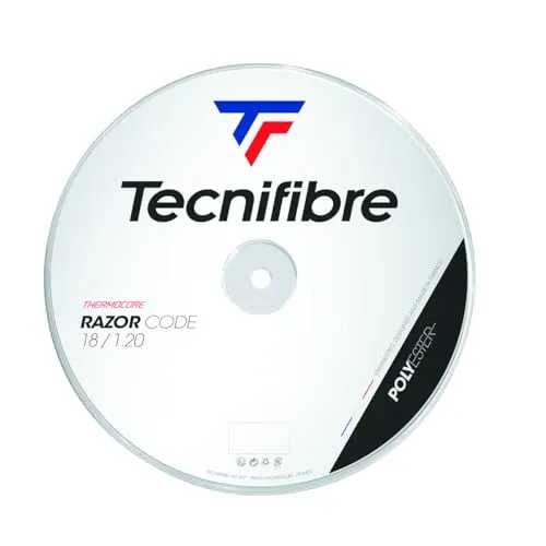 Tecnifibre Unisex-Adult Rolle 200M Razor Code White 1.25 Tennissaite, 1.25mm