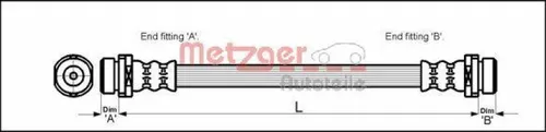 Metzger Autoteile Bremsschlauch 4112526