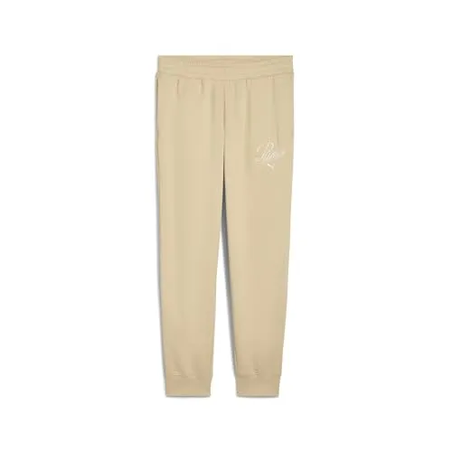 PUMA Damen Essentials Script Jogginghose XS, Pebble Path Black