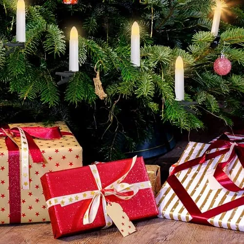 Spetebo LED Kerzen Lichterkette mit 30 Kerzen