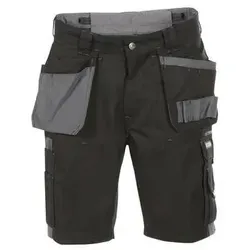 Monza Zweifarbige Arbeitsshorts mit Holstertaschen - schwarz/zementgrau, Größe 50 - Arbeits- & Schutzkleidung, strapazierfähige Cordura® Holstertaschen mit Werkzeugschlaufen für optimale Funktionalität und Stauraum.
