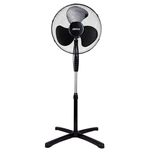 Standventilator 40 cm mit 3 Geschwindigkeitsstufen | 90º Oszillation | Neigbarer Kopf | Höhenverstellbar | 40W Energieverbrauch | Leiser Betrieb 52,6 dB | Praktisches Design für Zuhause und Büro