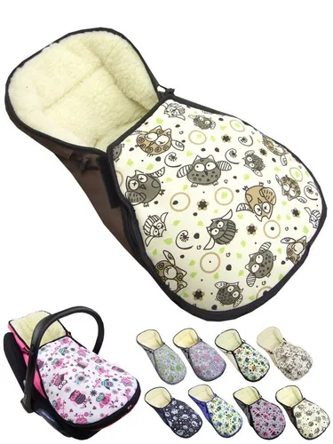 BambiniWelt by Rafael K. Fußsack Winterfußsack für Babyschale kompatibel mit Maxi-Cosi mit Wolle